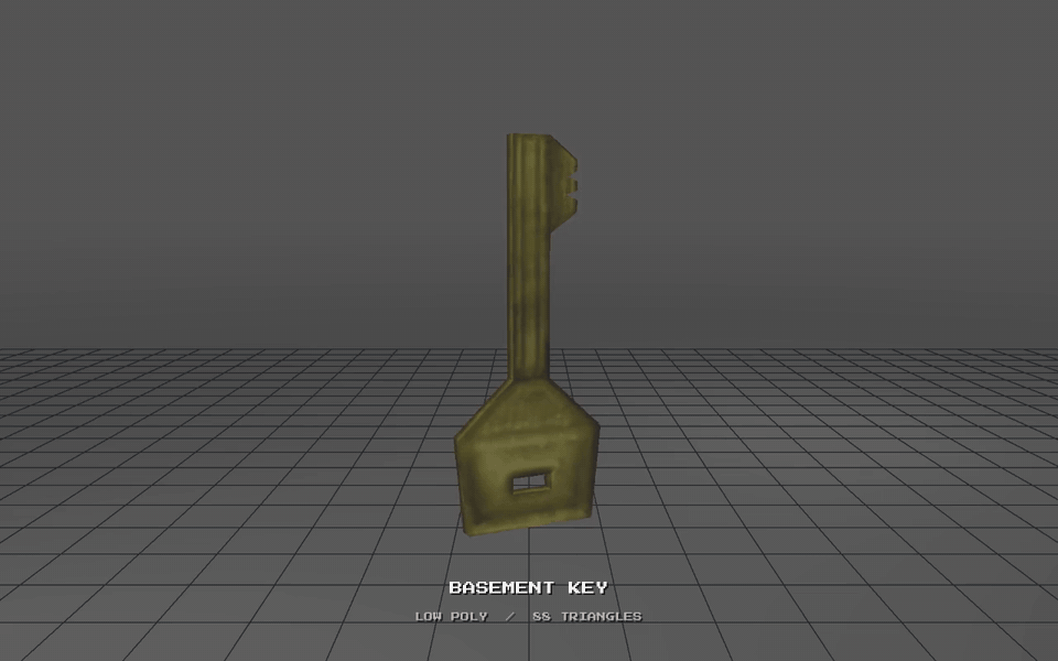 Low- and high-poly models turning in the engine
