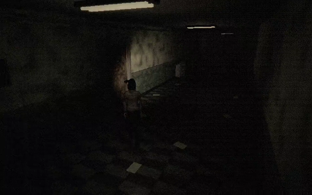 The player in the corridor